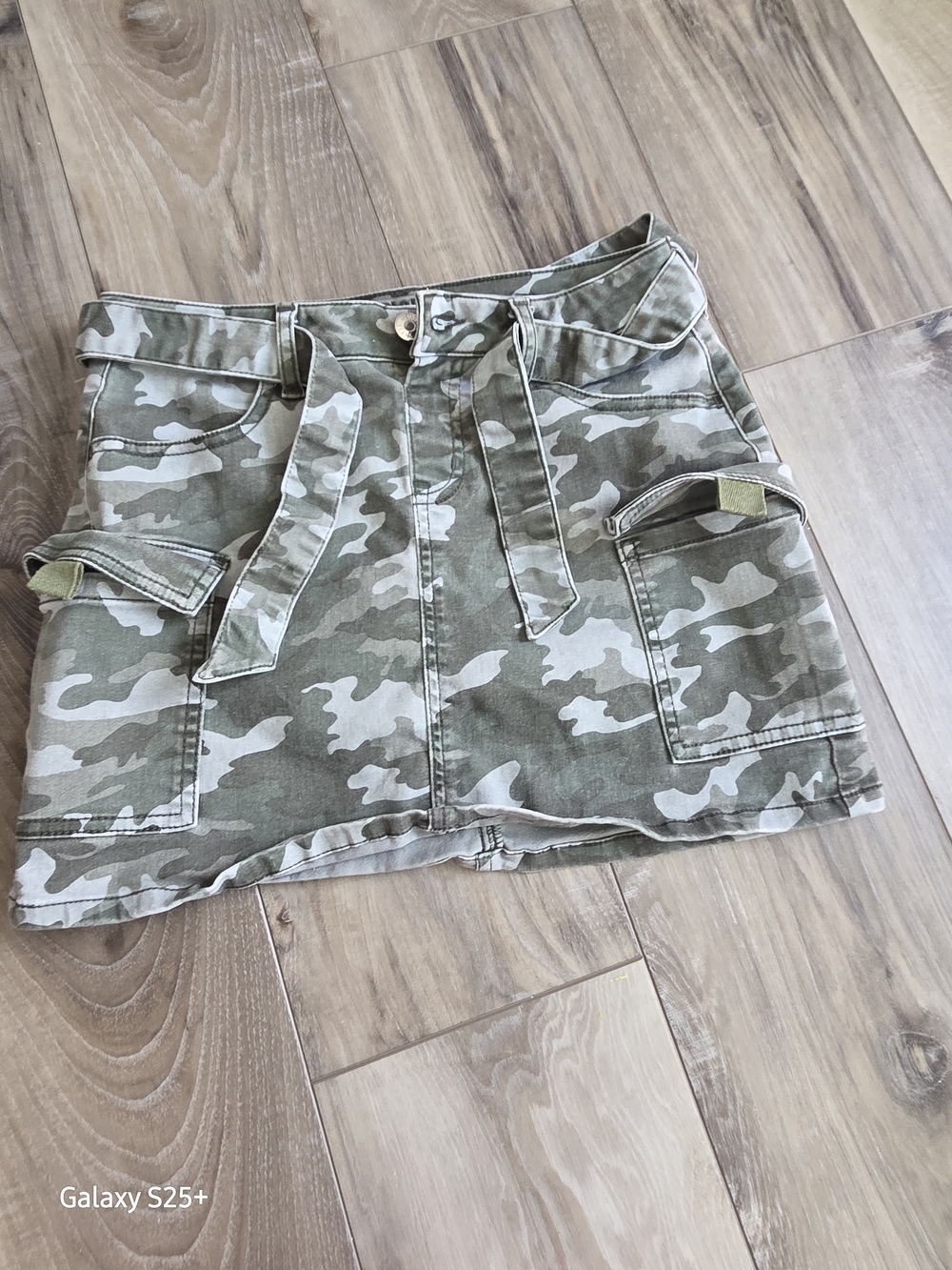 Justice Girls Camo Utility Skort in Olive Green and Tan